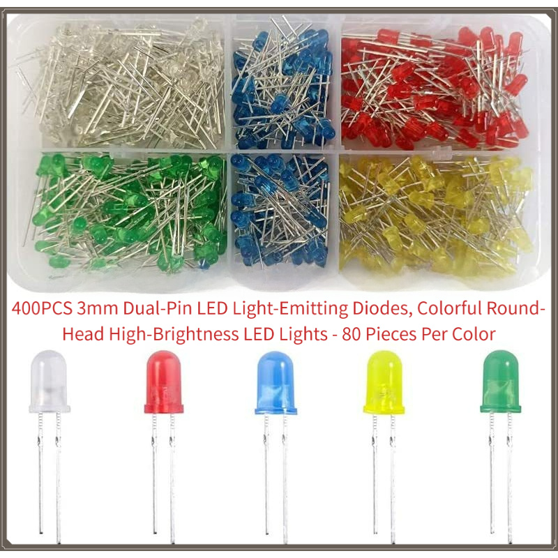 R/Diy Electronics - 400 stuks 3 mm LED-diodes met