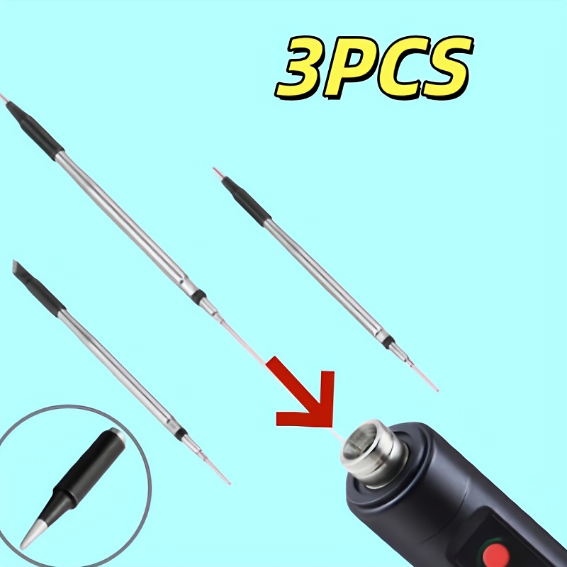 Diy Electronics Bench - 3 stuks vervangbare soldeerpunten, USB-C soldeerkop