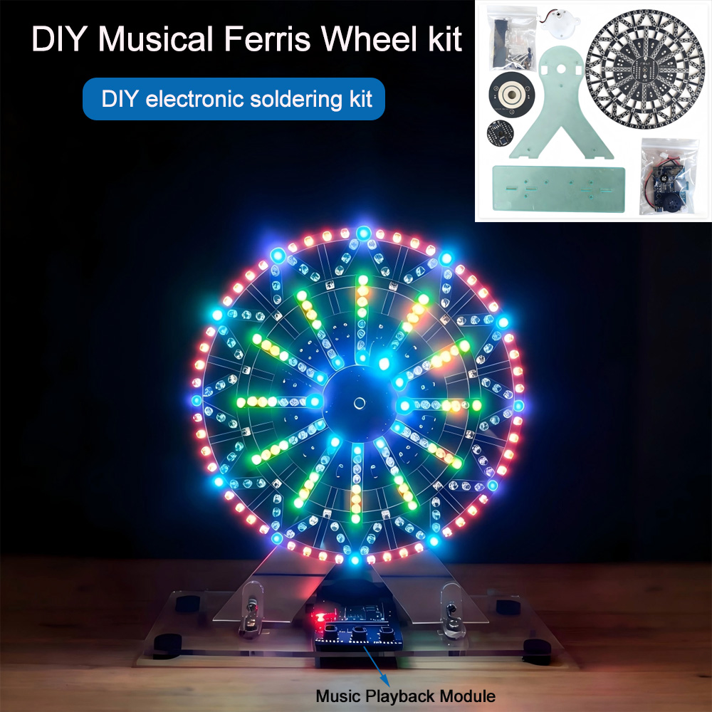 Diy Electronics Project Kit - Doe-het-zelf elektronische kits LED-verlichte muzikale reuzenrad