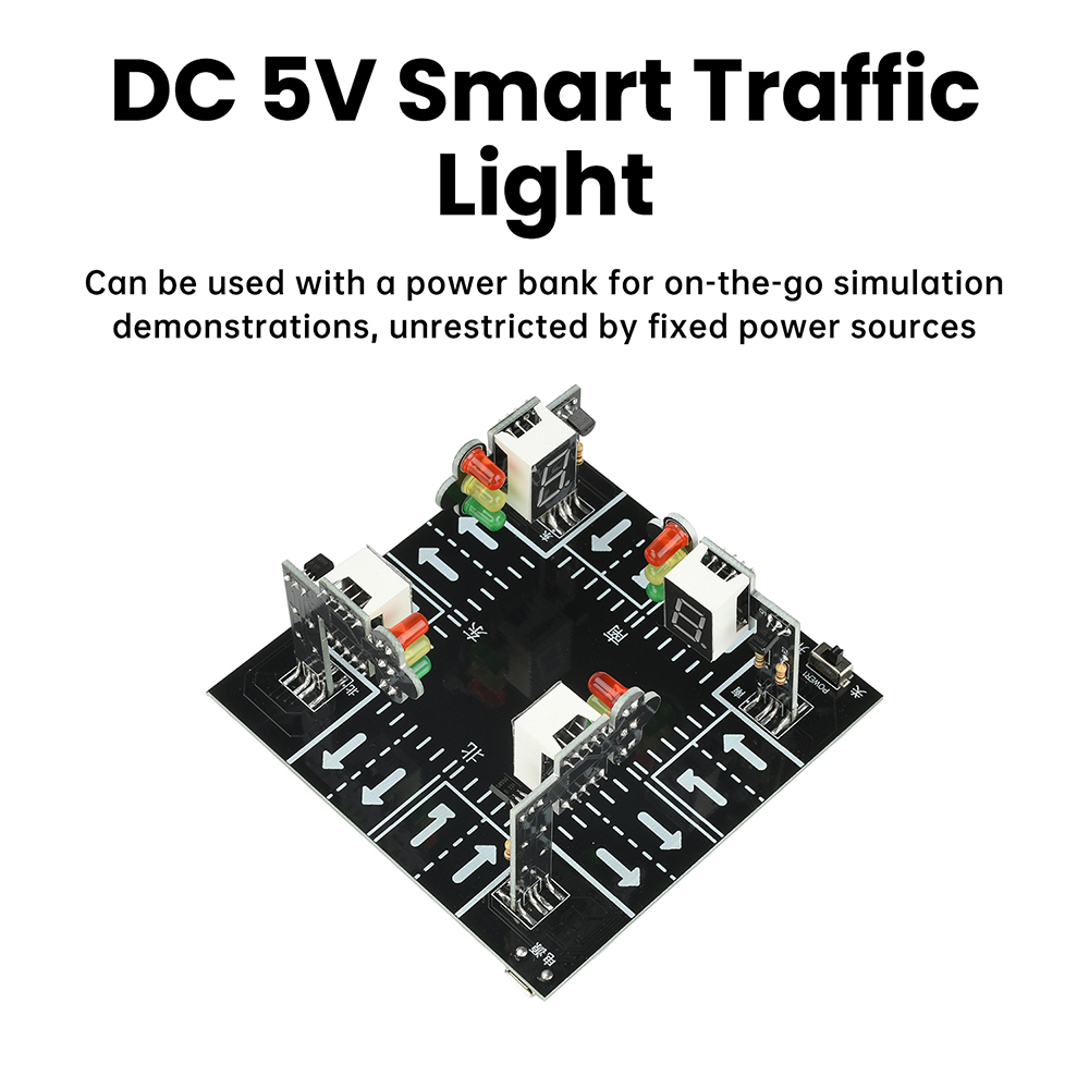 Diy Electronics Kits For Adults - Verkeerslichtsimulatorset met geluid, knipperende lichten, doe-het-zelf