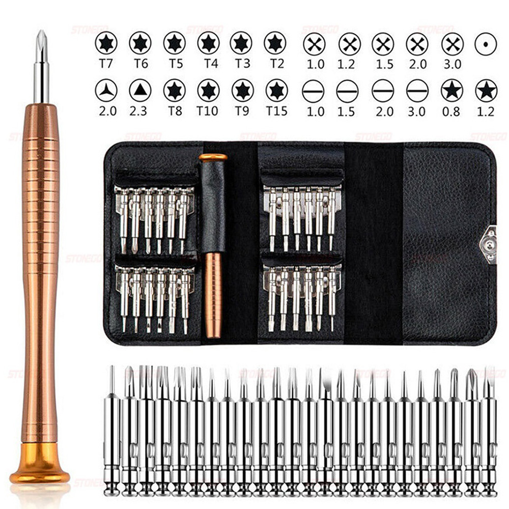 Diy Electronics Repair Kit - 25-in-1 precisie schroevendraaierset multifunctionele Torx schroevendraaierbits