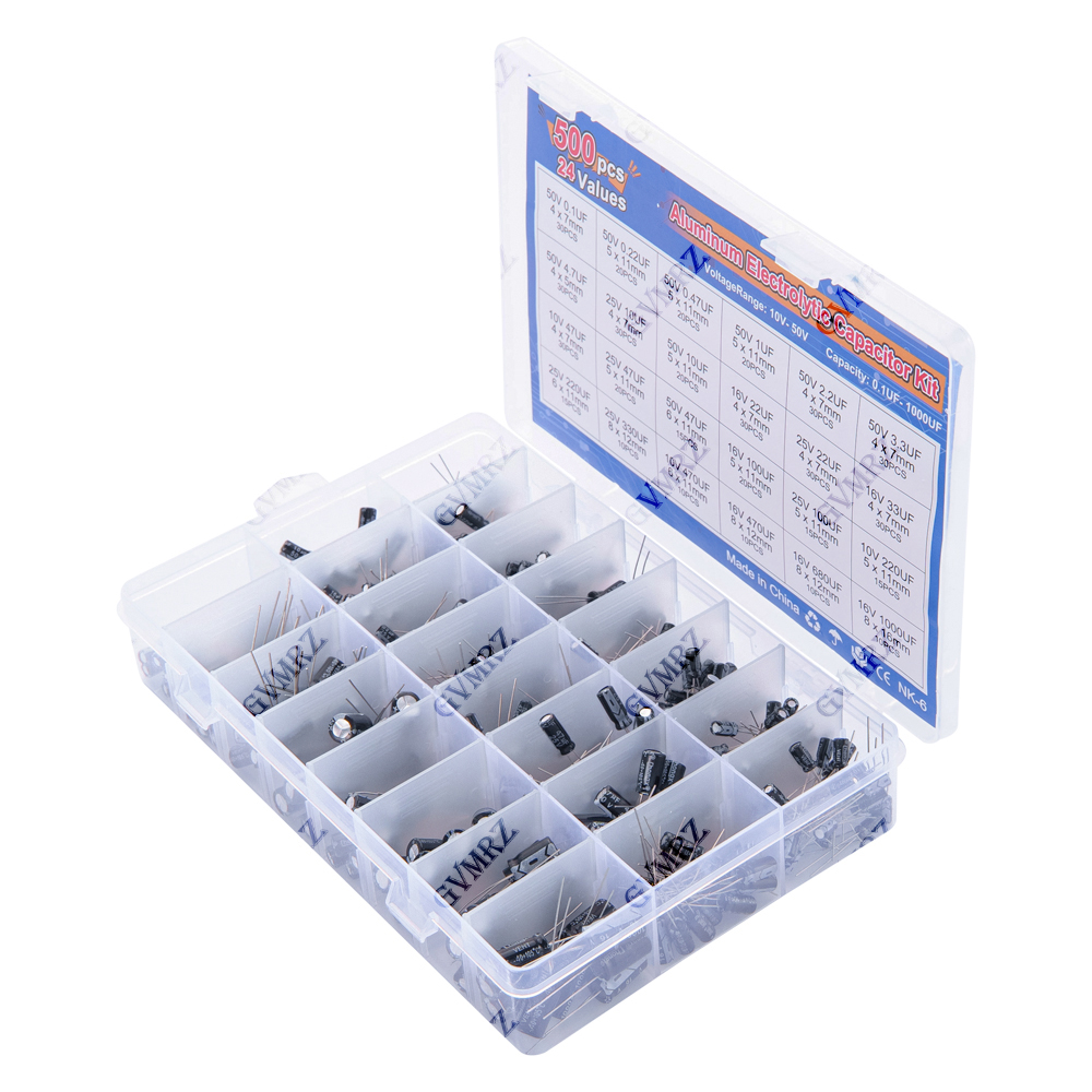 500 stks/partij 16-50 V mix El - Capacitor Kit Assortment recensie en prijs
