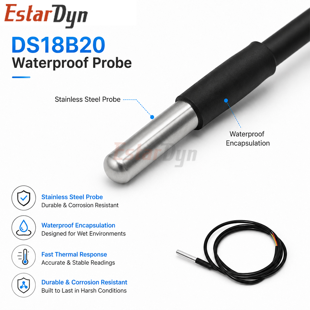Estardyn DS18B20 Waterdichte D - Ds18B20 Temperature Sensor recensie en prijs