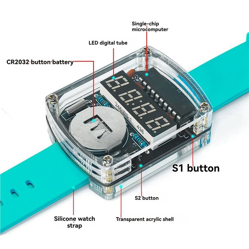 2X DIY LED horloge elektronisc - Diy Electronics Project Kit recensie en prijs