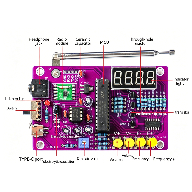 DIY FM-radio elektronische kit - Diy Electronics Project Kit recensie en prijs