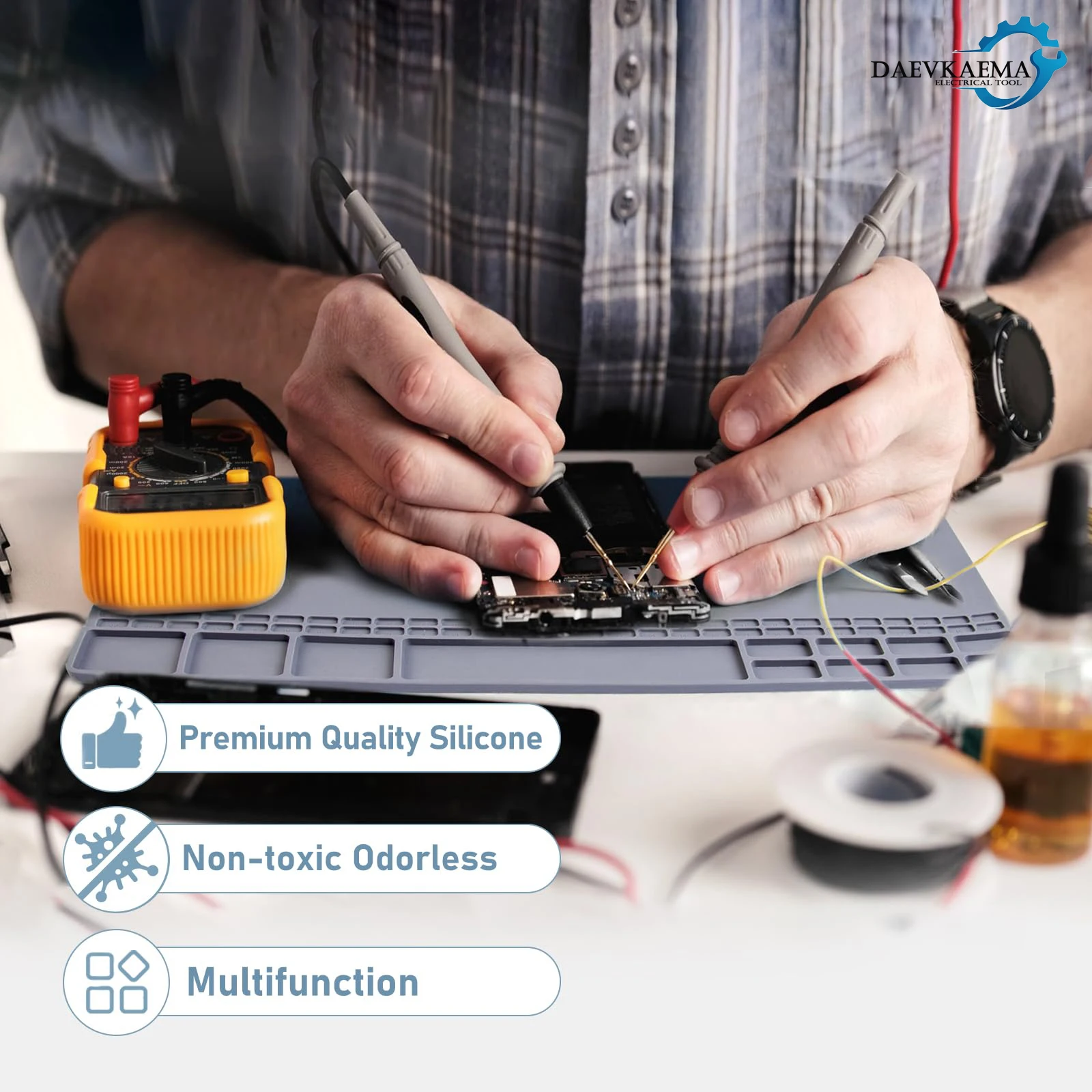 Magnetisch siliconen soldeerpa - Diy Electronics Watch recensie en prijs