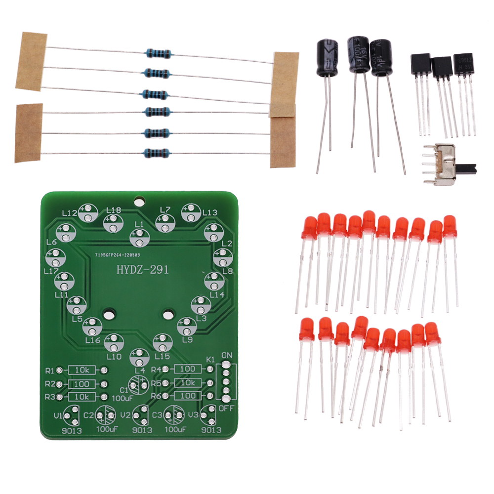 LED hartvormig looplicht Knipp - Diy Electronics Learning Kit recensie en prijs
